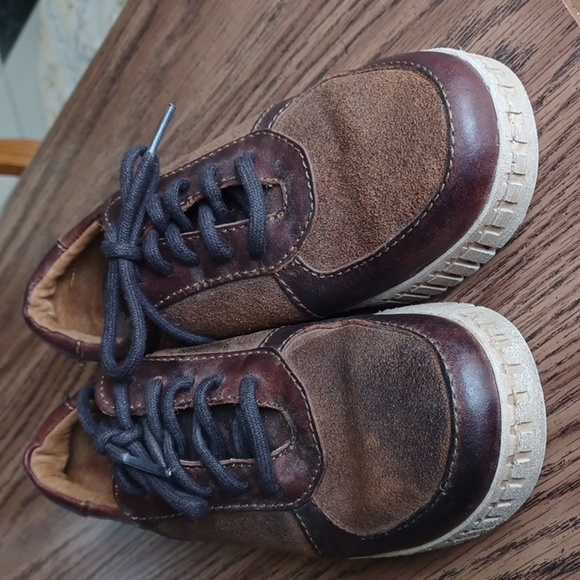 Born BEGA Brown Siena Rafter Shoes Size 7 - Picture 2 of 8